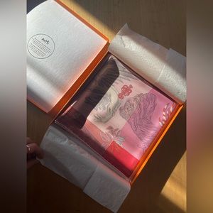 Hermes Della Cavalleria Favolosa Scarf In Pink